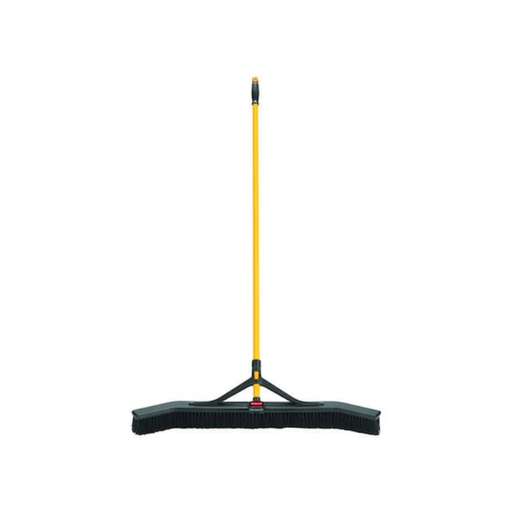 Rubbermaid® Black/Yellow Maximizer Push-To-Center Brooms (36 in., 6/Case)